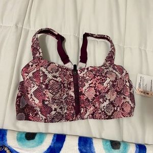 Victoria’s Secret Zip Up Snake Print Sports Bra